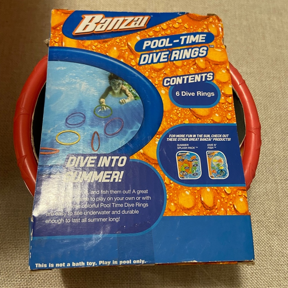 Banzai Pool- Time Dive Rings 3 years & up - Picture 2 of 2